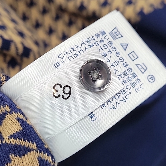 Lands' End Supima Cotton Houndstooth Cardigan Sweater - Picture 9 of 10